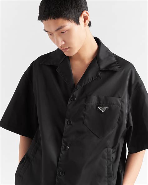 prada splice shirt|Explore our sleek edit of men's Prada shirts .